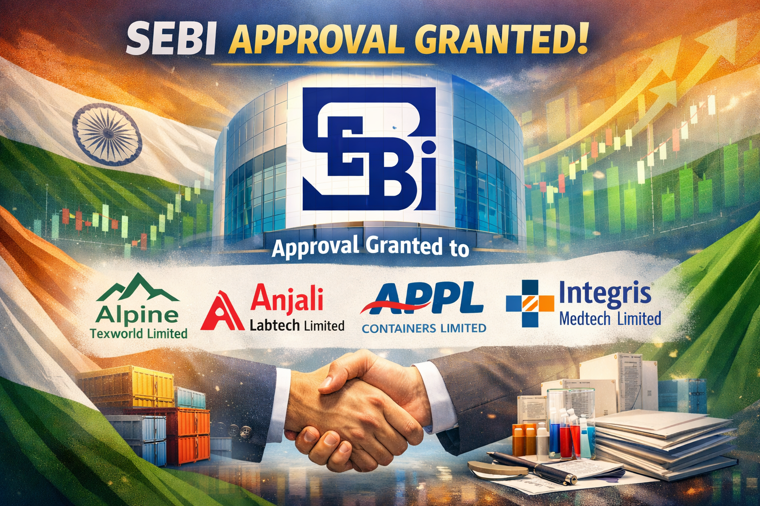 SEBI Approves 4 IPOs – Alpine Texworld, Anjali Labtech & More Ready to Launch
